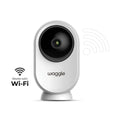 Model_RV Wi-Fi Mini Cam | Waggle Pet Camera on sale, compact design with camera lens and Wi-Fi indicator for remote pet monitoring.